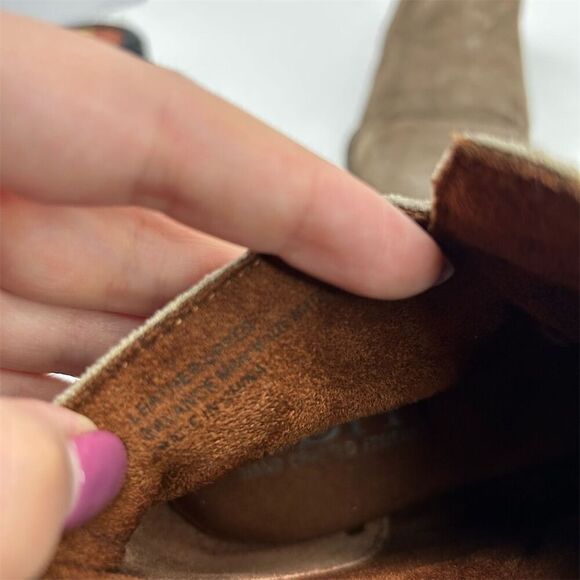 Born Jorgette Women's Heeled Ankle Booties Tan Taupe Brown Suede Size 8 Buckle - Picture 14 of 14